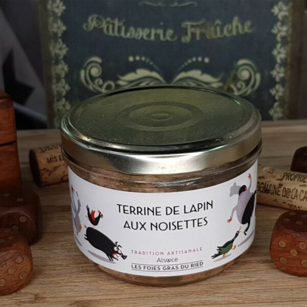 Terrine de Lapin aux noisettes 180 g - Les Foies Gras du Ried